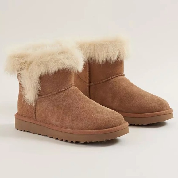 UGG Shoes - UGG Milla Chestnut Brown Leather Boots